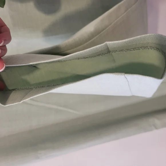 Zara Green Wide-Leg Pants - Picture 9 of 14